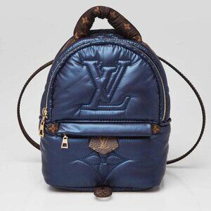 Louis Vuitton Limited Edition Navy Giant Monogram Econyl Pillow Palm Backpack